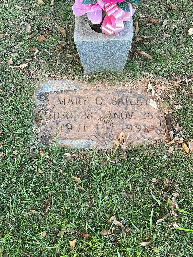 Mary D. Bailey's grave. Photo 1