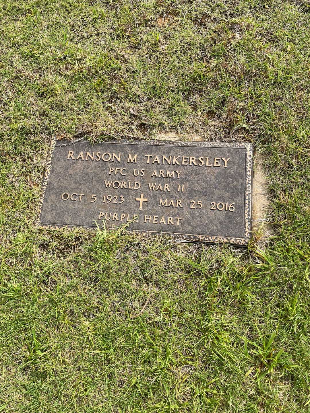 Ranson M. Tankersley's grave. Photo 3