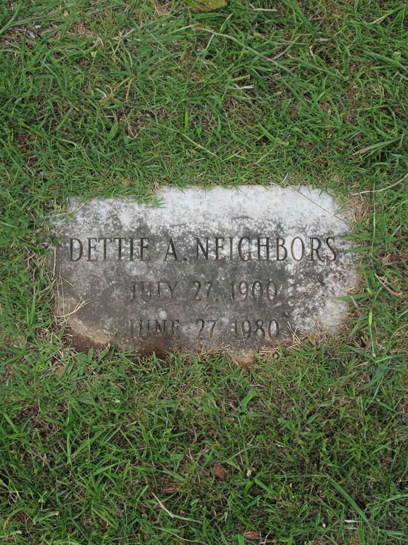 Dettie A. Neighbors's grave. Photo 3