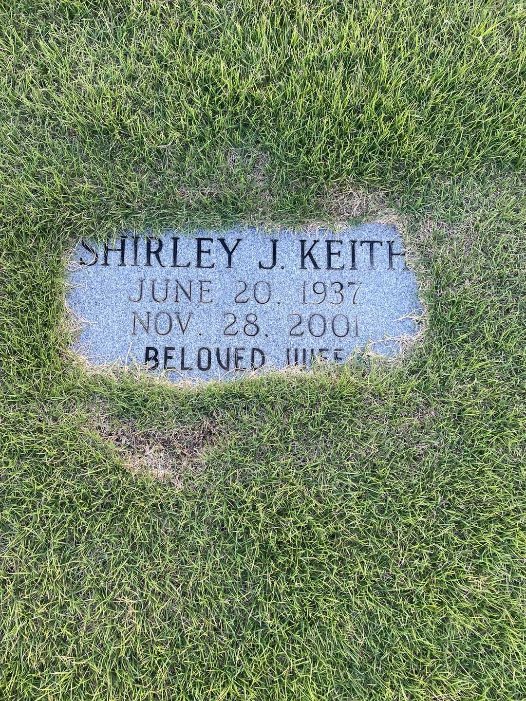 Shirley J. Keith's grave. Photo 2