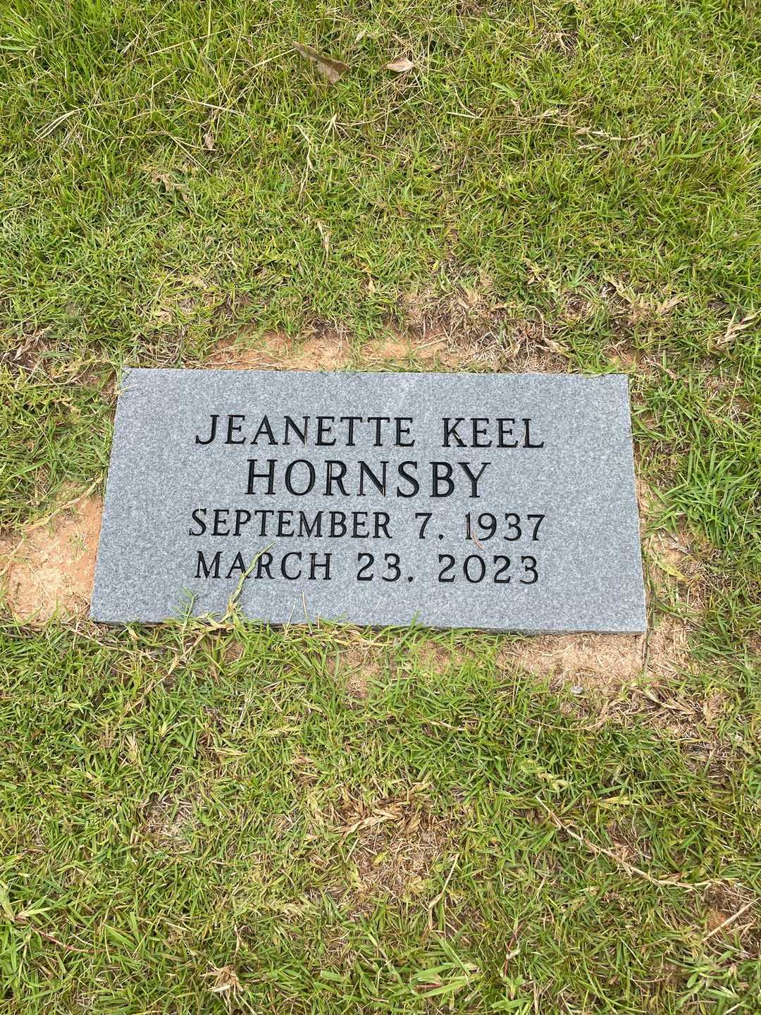 Jeanette Keel Hornsby's grave. Photo 3