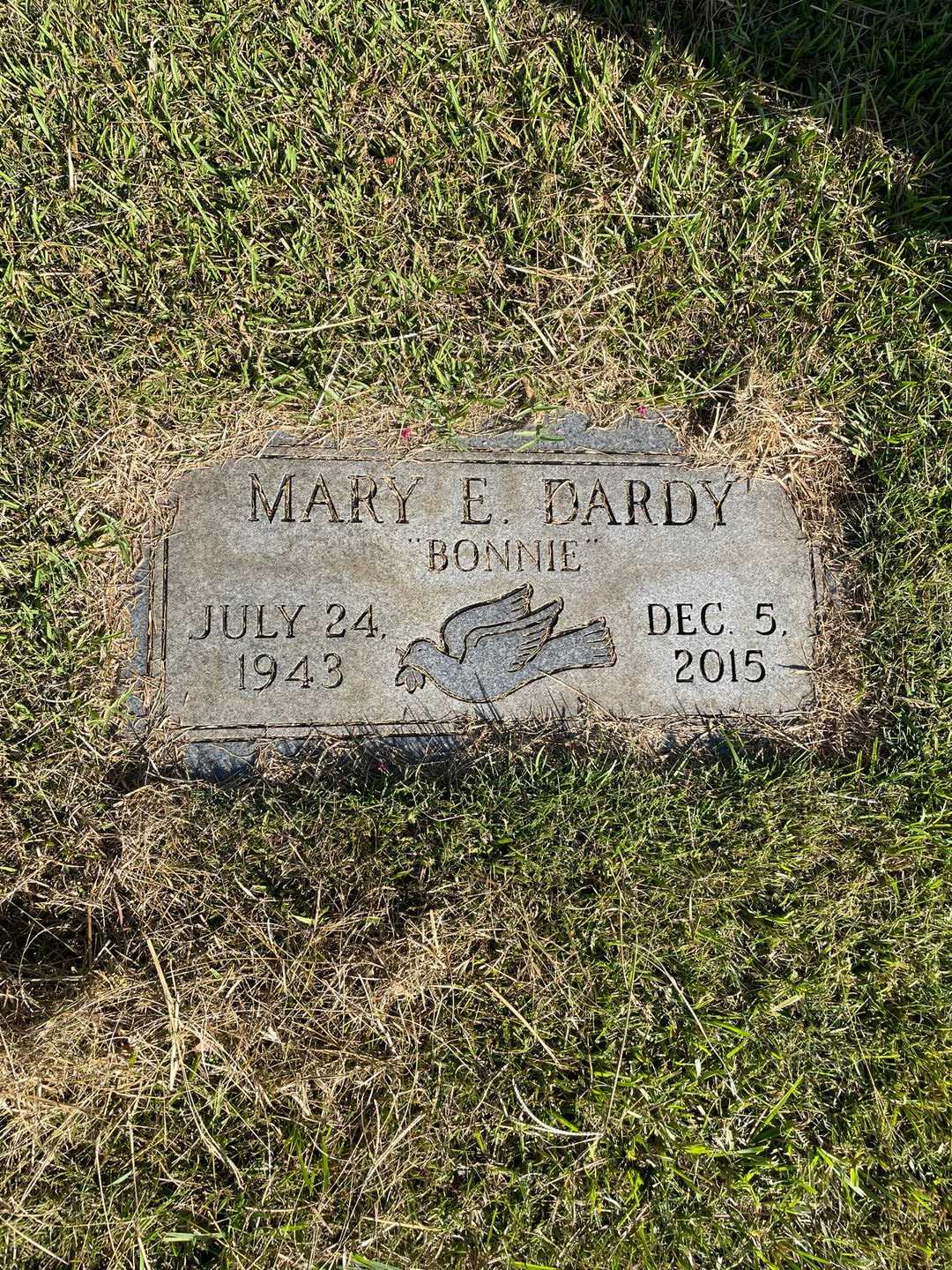 Mary E. "Bonnie" Dardy's grave. Photo 1
