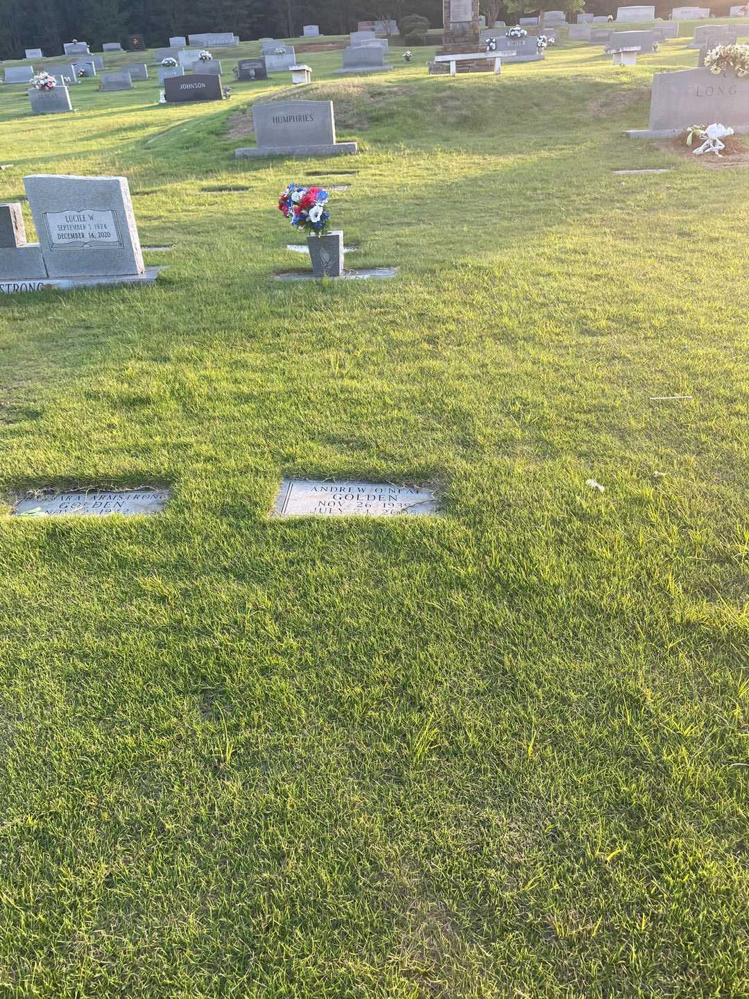 Andrew O. O'Neal Golden's grave. Photo 2