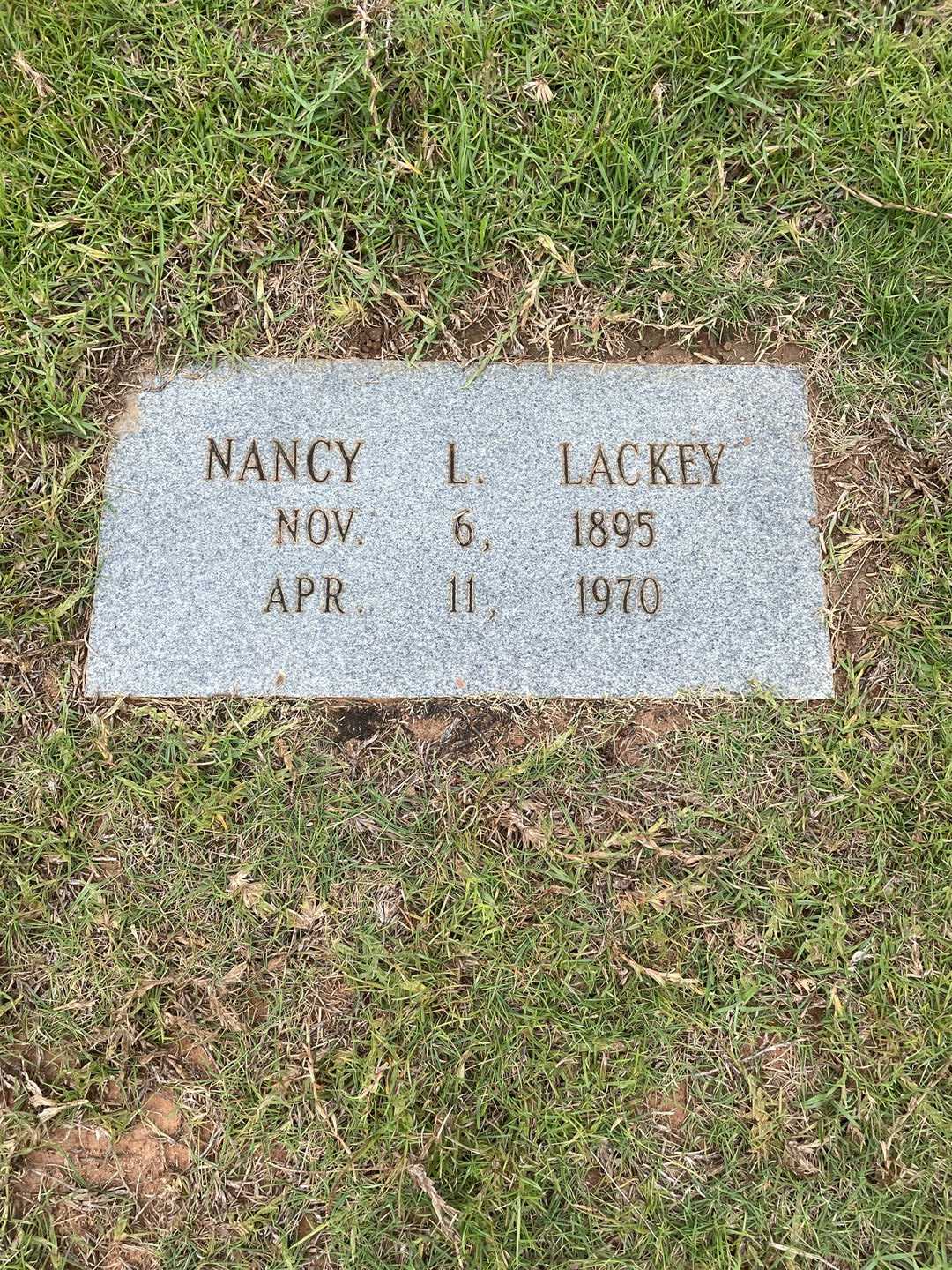 Nancy L. Lackey's grave. Photo 1