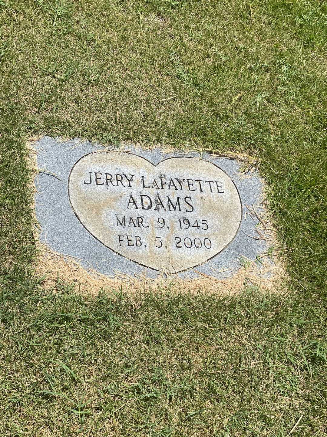 Jerry LaFayette Adams's grave. Photo 3