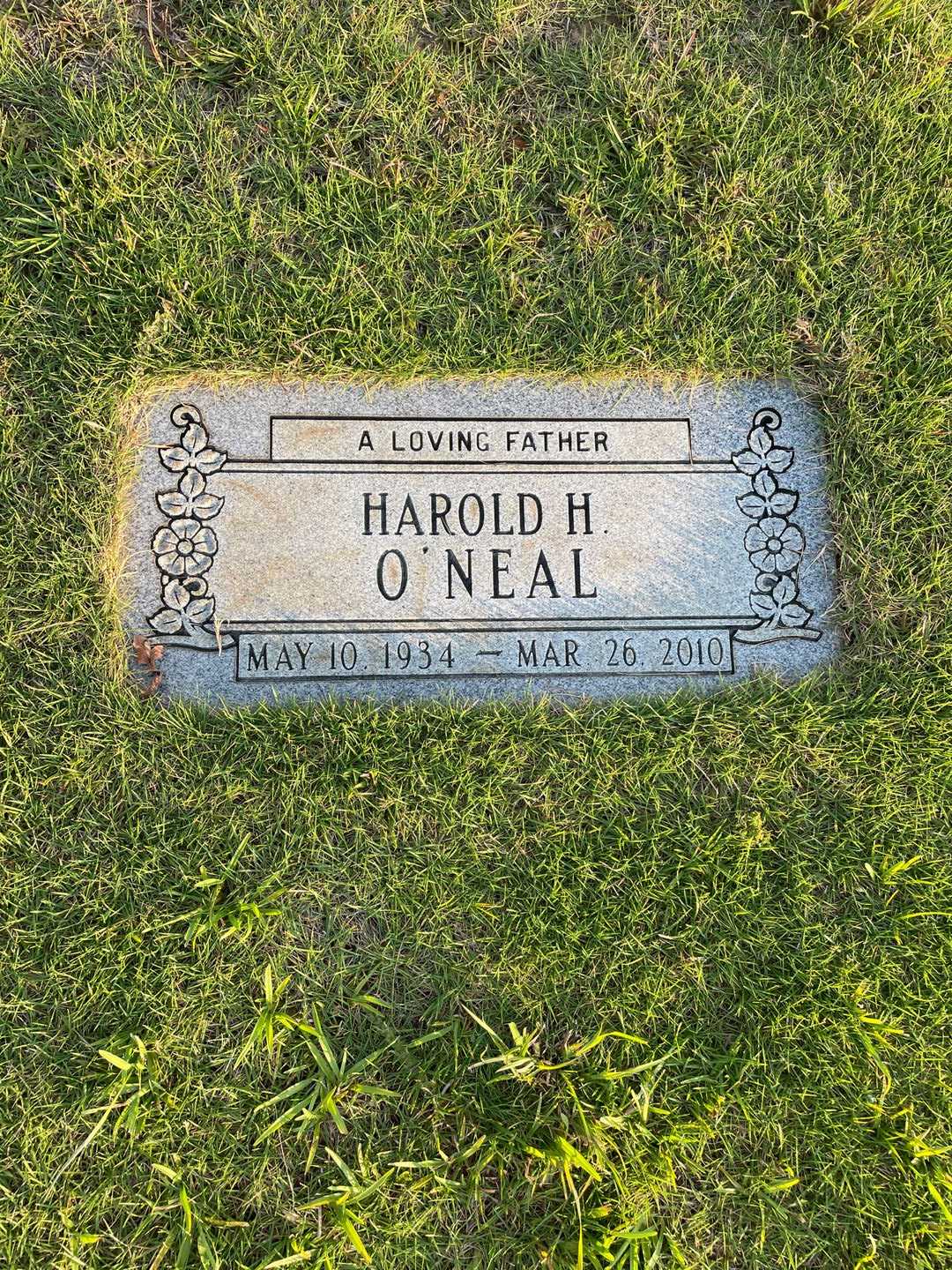 Harold H. O'Neal's grave. Photo 3