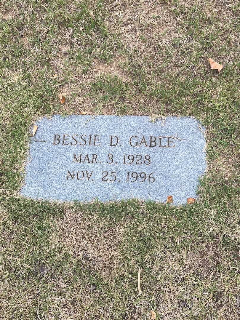 Bessie D. Gable's grave. Photo 3