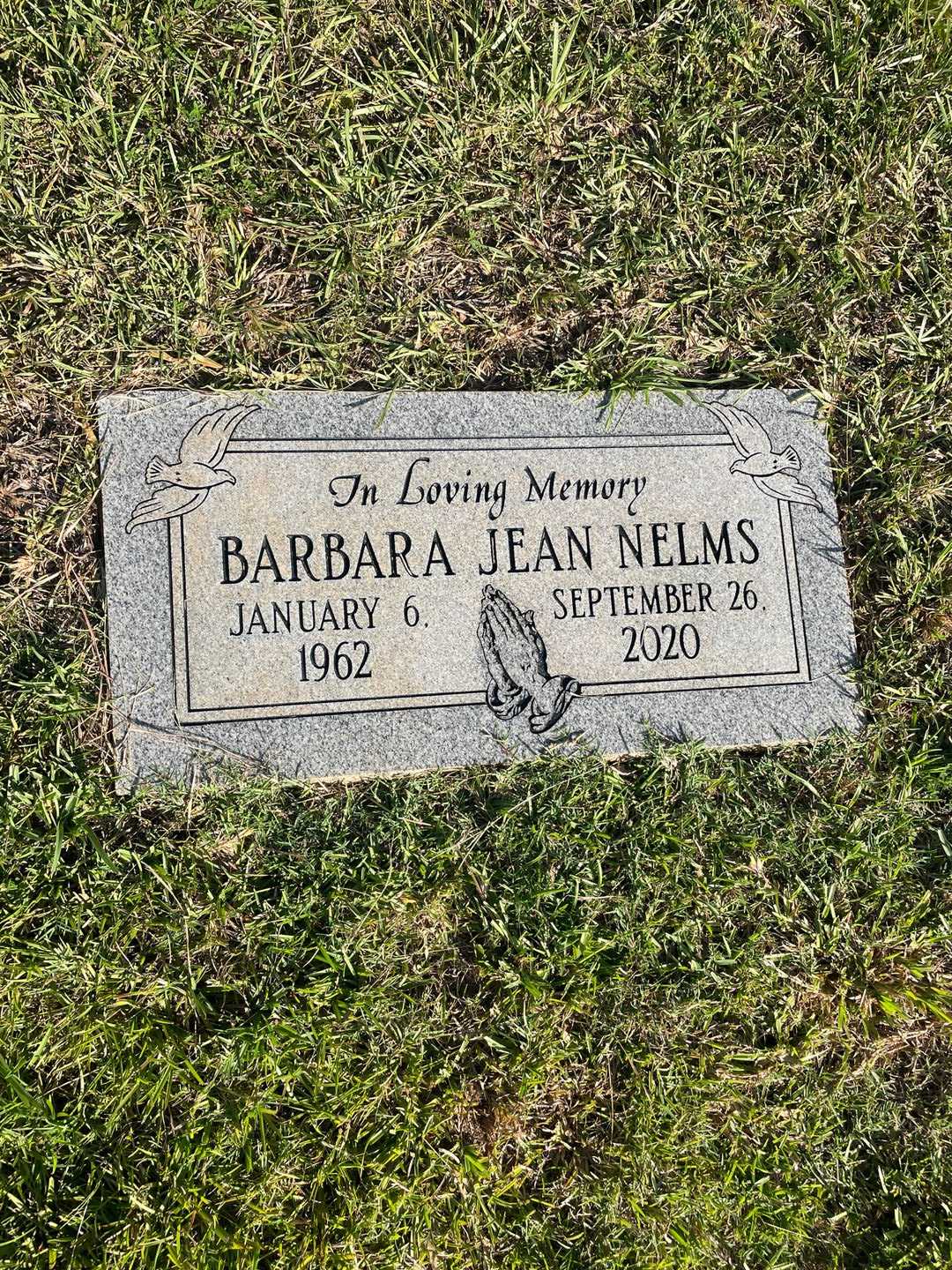 Barbara Jean Nelms Edwards's grave. Photo 1