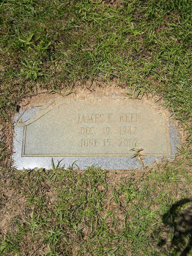 James E. Keen's grave. Photo 3