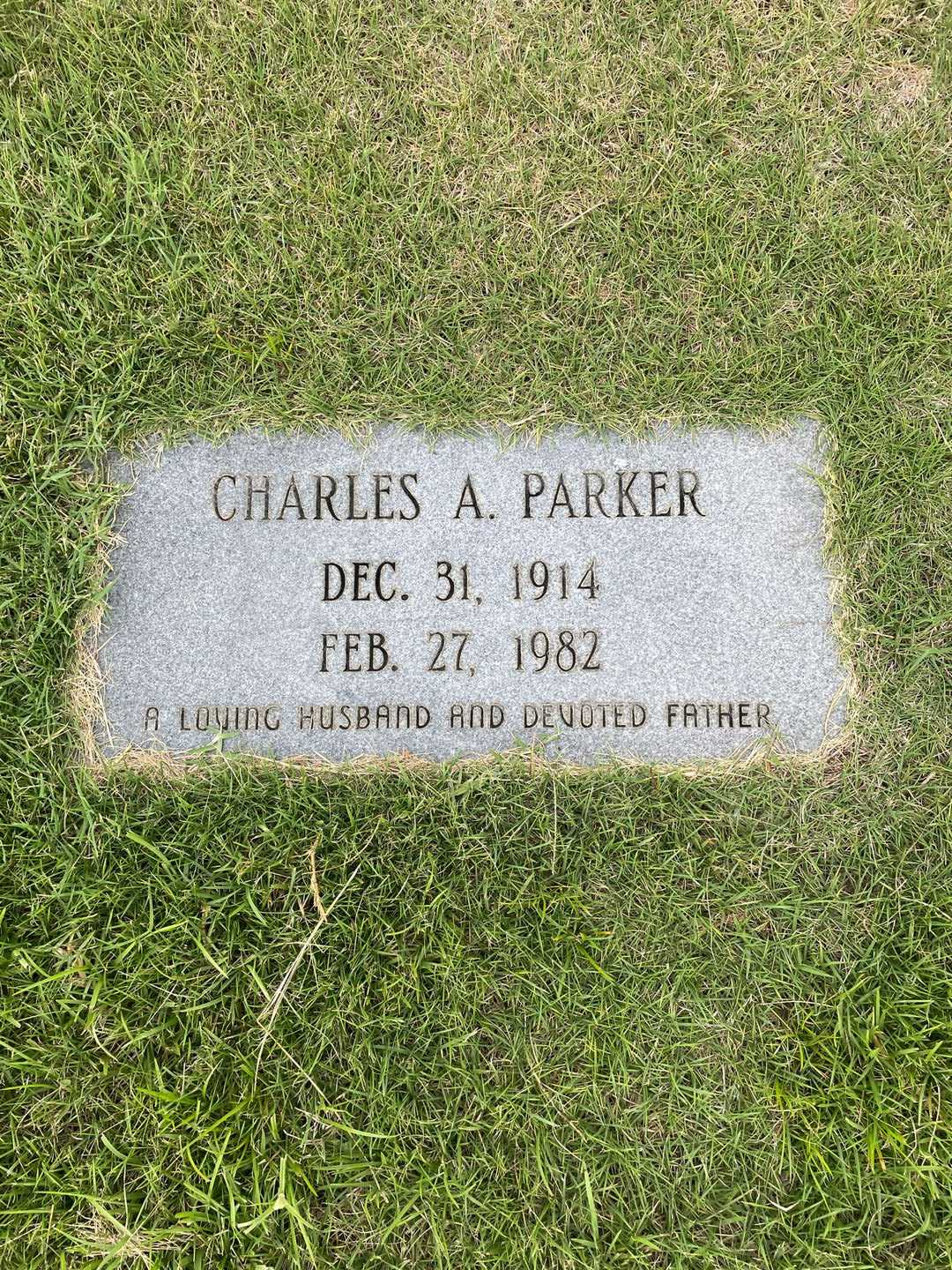 Charles A. Parker's grave. Photo 3