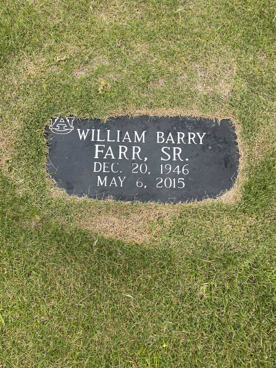 William Barry Farr Senior's grave. Photo 3