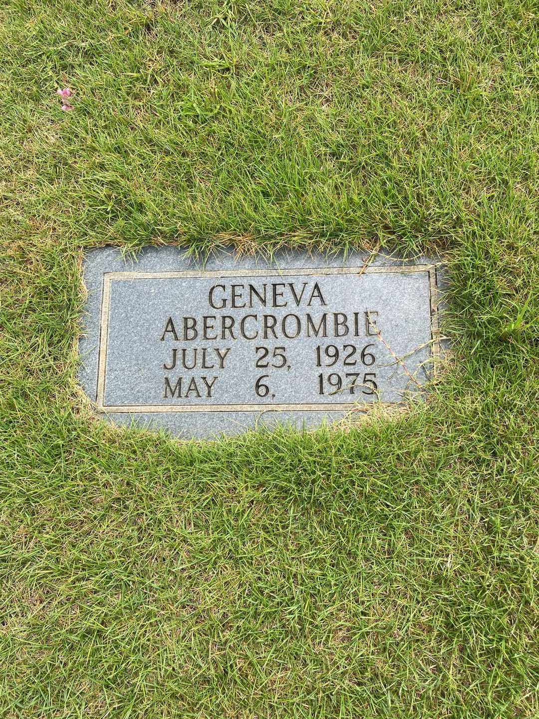 Evie Geneva Abercrombie's grave. Photo 3