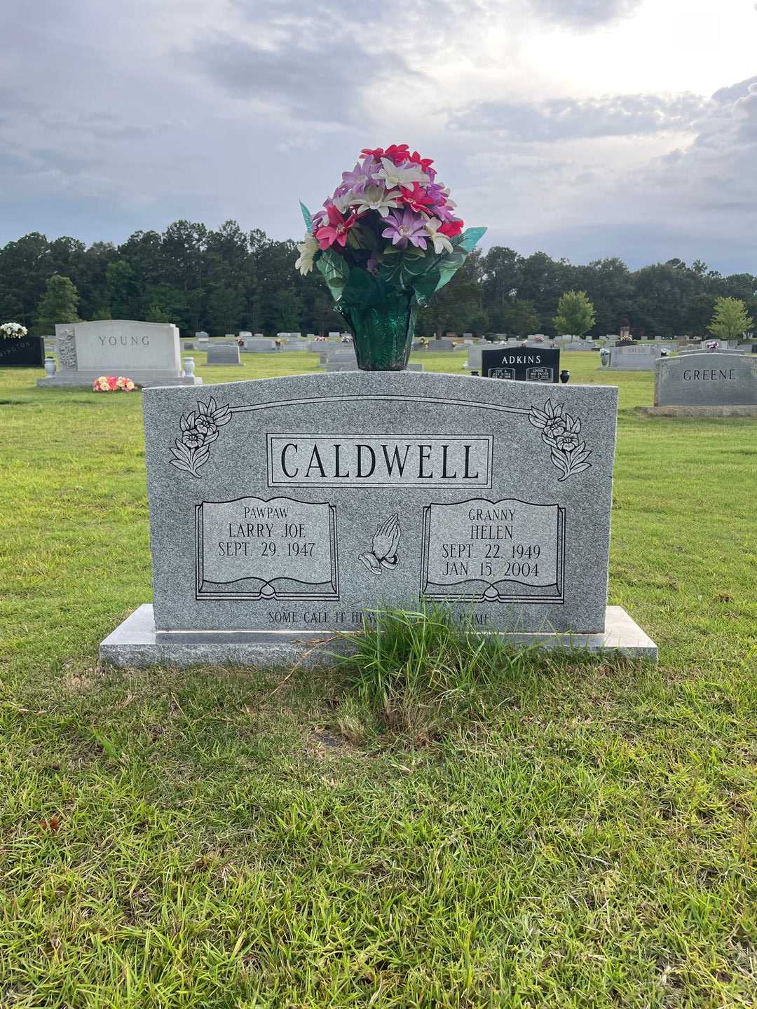 Helen R. Caldwell's grave. Photo 1