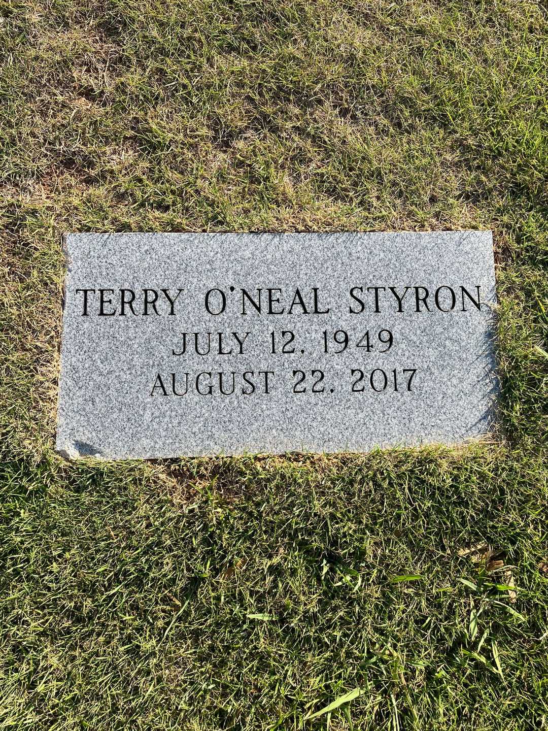 Terry O'Neal Styron's grave. Photo 3