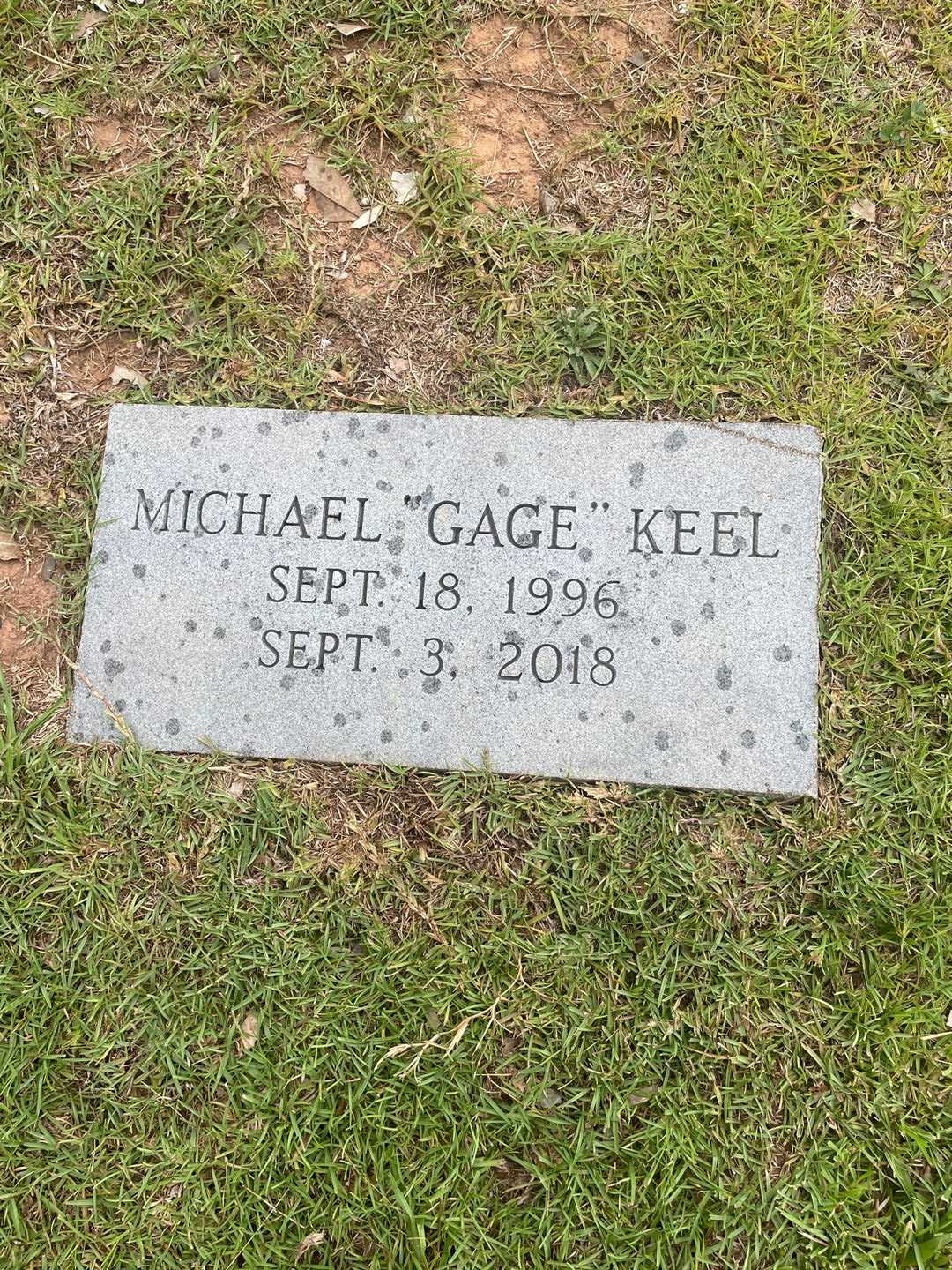 Michael R. "Gage" Keel's grave. Photo 1