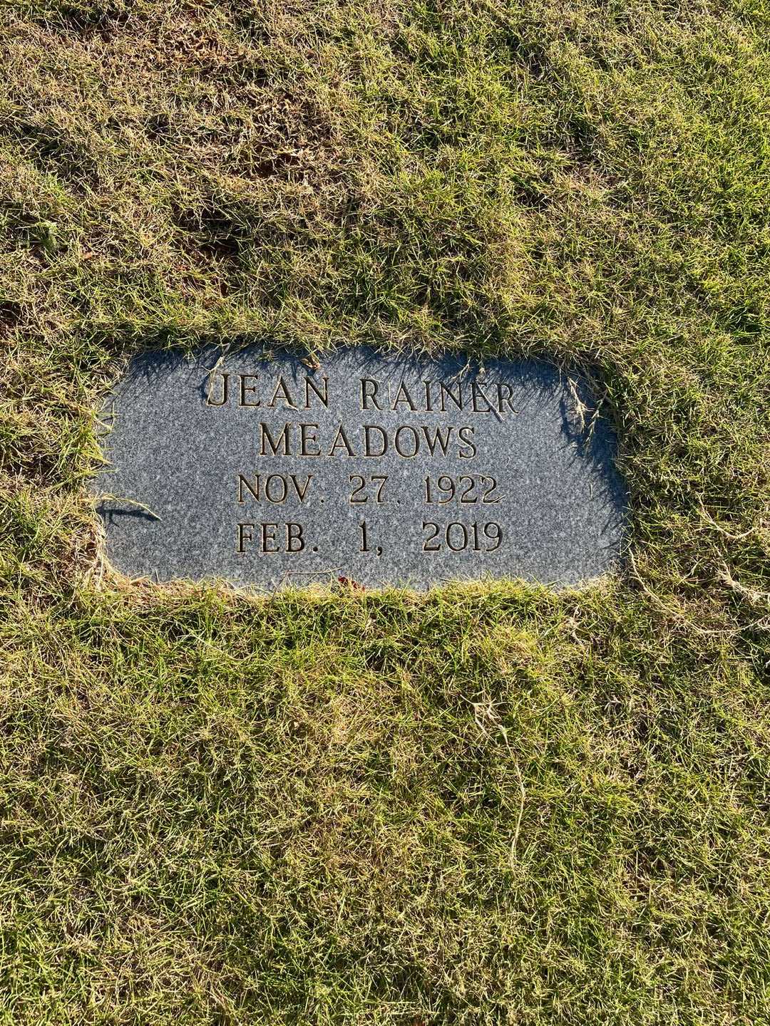 Jean R. Rainer Meadows's grave. Photo 3