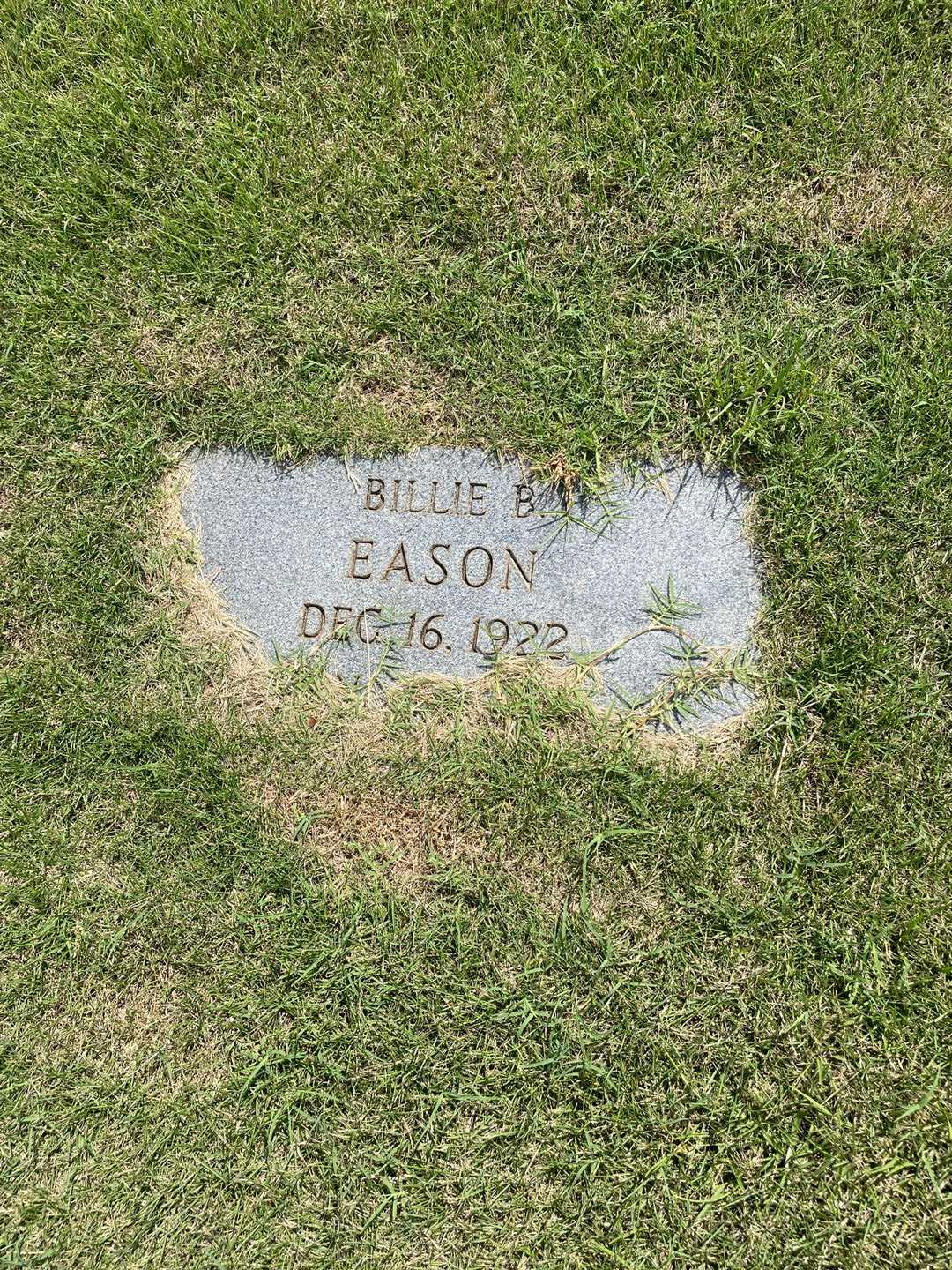 Billie B. Eason's grave. Photo 3