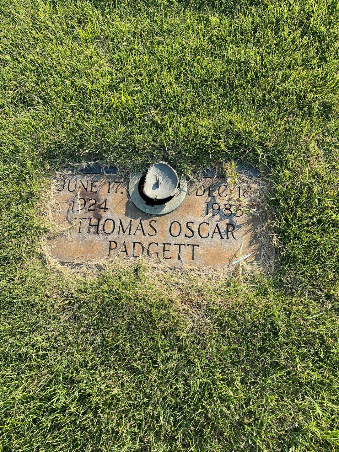 Thomas Oscar Padgett's grave. Photo 3