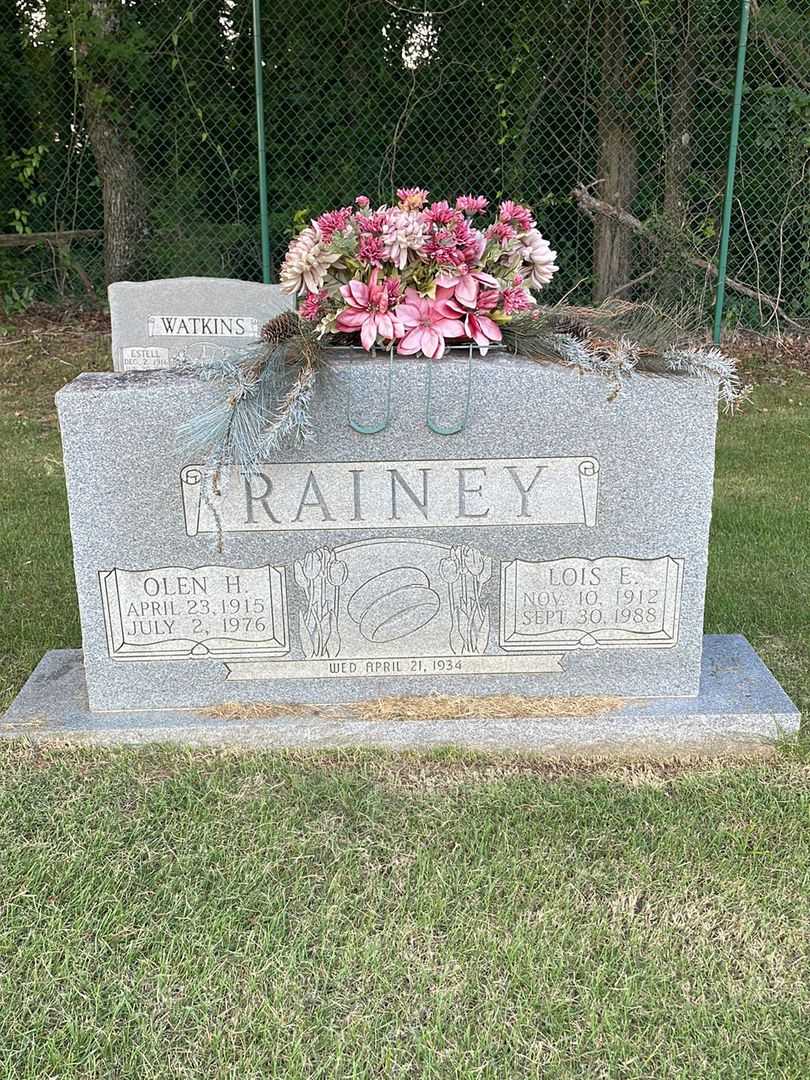 Lois E. Rainey's grave. Photo 1