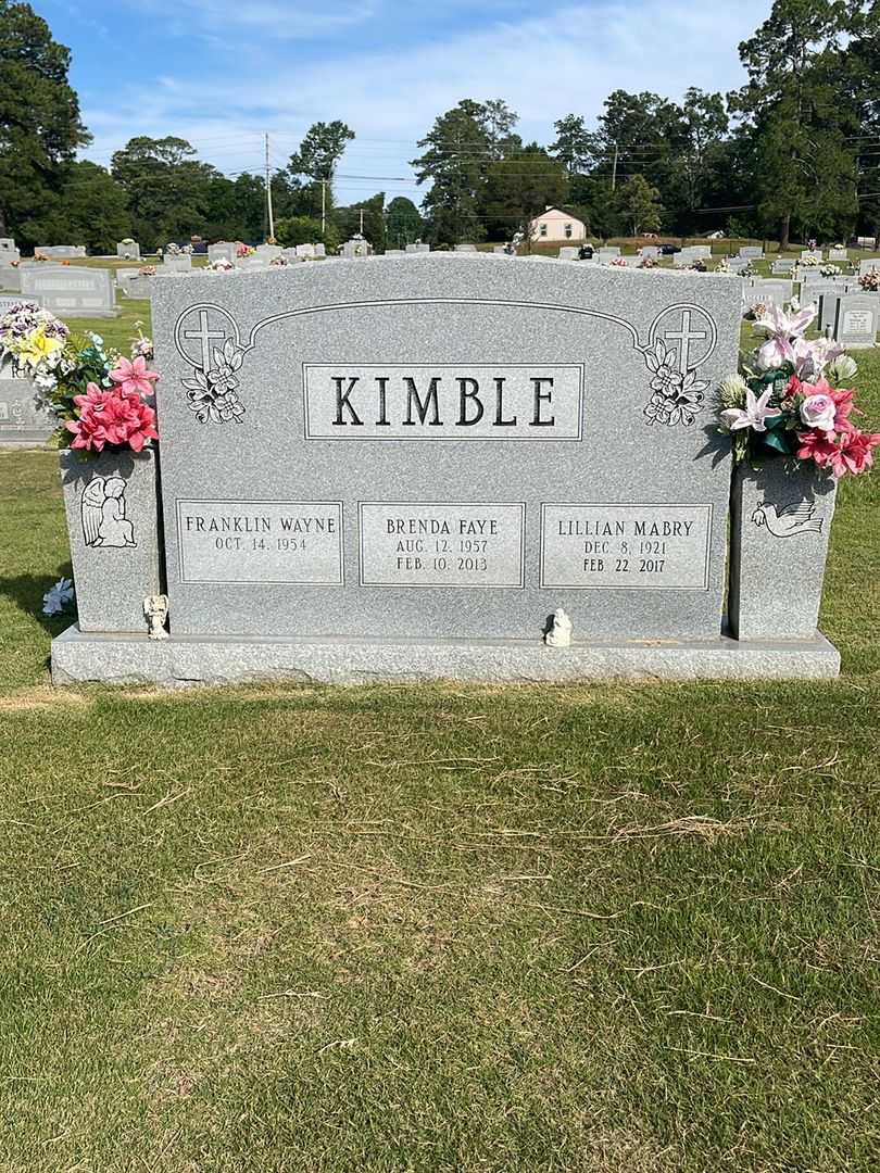 Lillian M. Mabry Kimble's grave. Photo 1