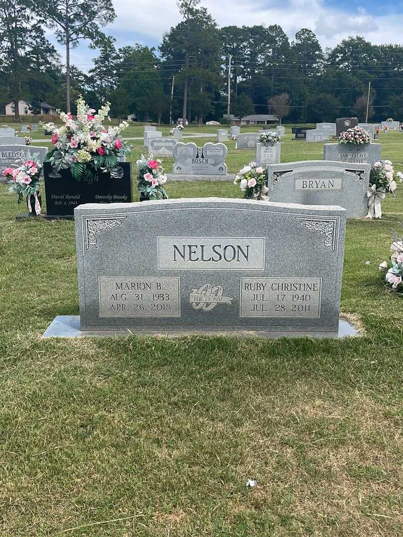 Marion B. Nelson's grave. Photo 1