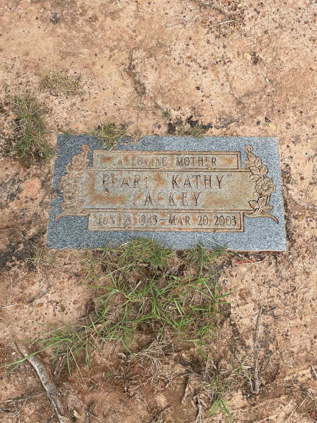 Pearl K. "Kathy" Lackey's grave. Photo 3