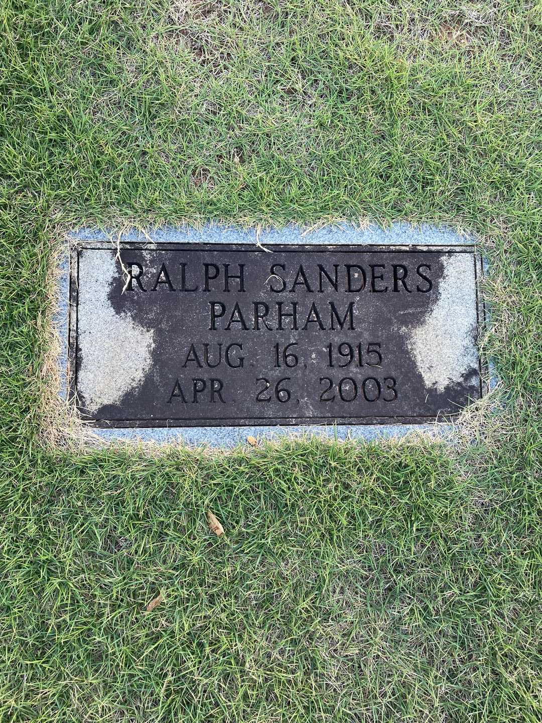 Ralph Sanders Parham's grave. Photo 3