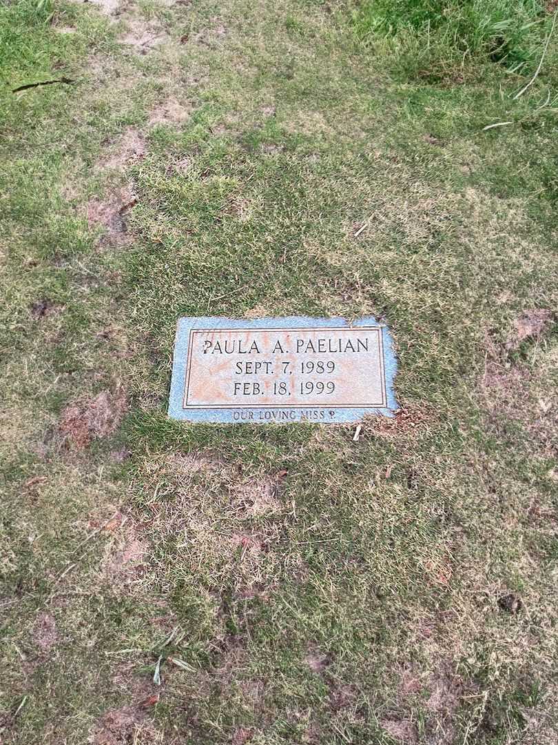 Paula A. Paelian's grave. Photo 2