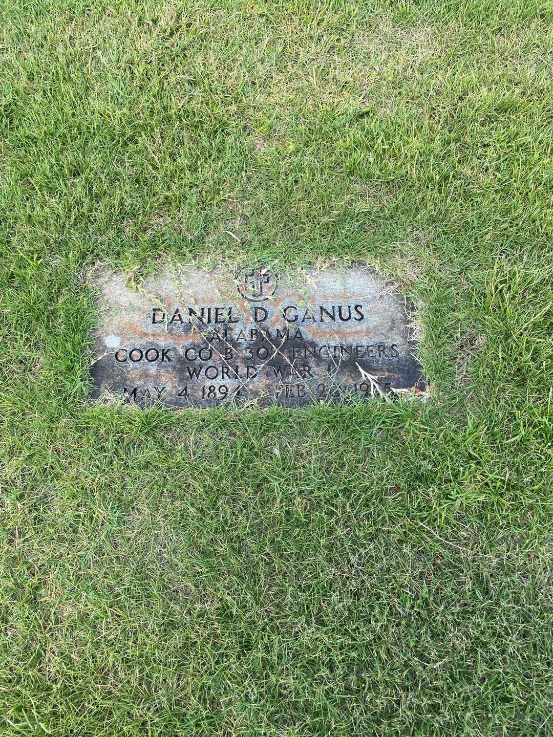 Daniel D. Ganus's grave. Photo 3