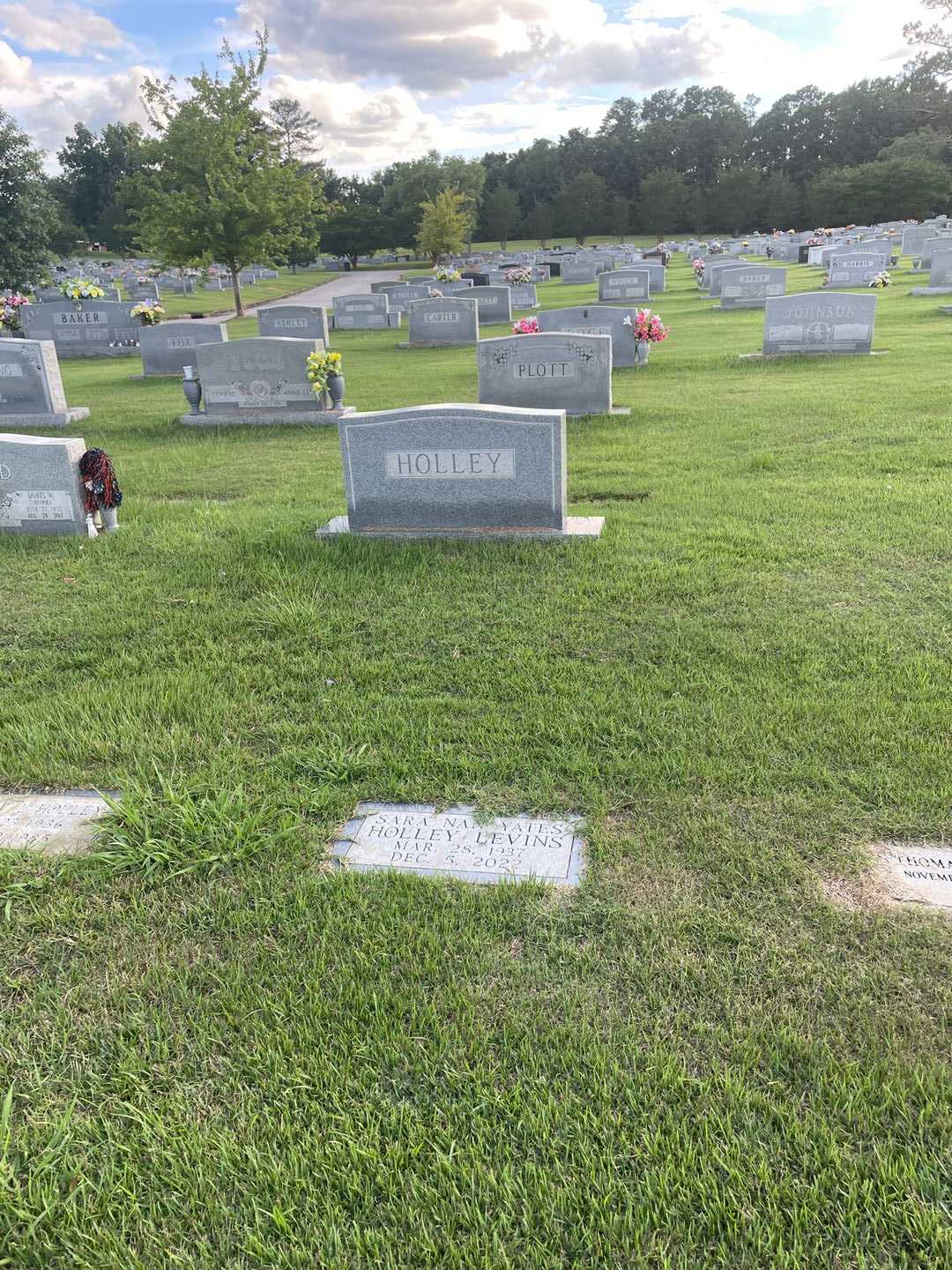 Sara Nan Yates Holley Levins's grave. Photo 2