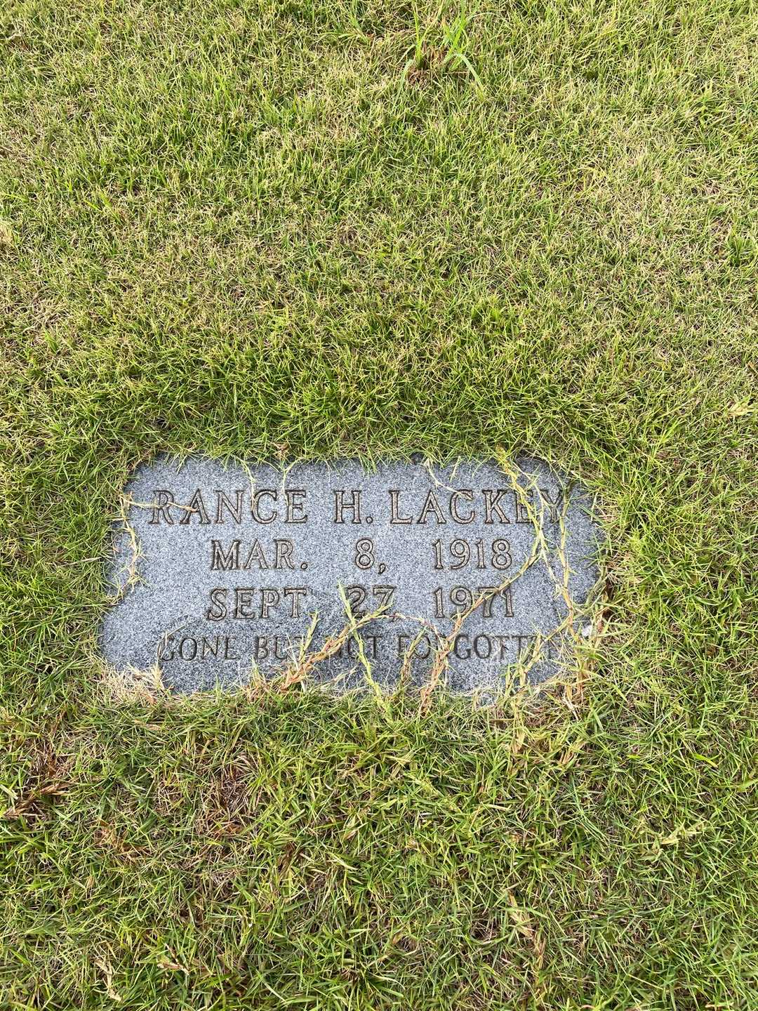 Rance H. Lackey's grave. Photo 3