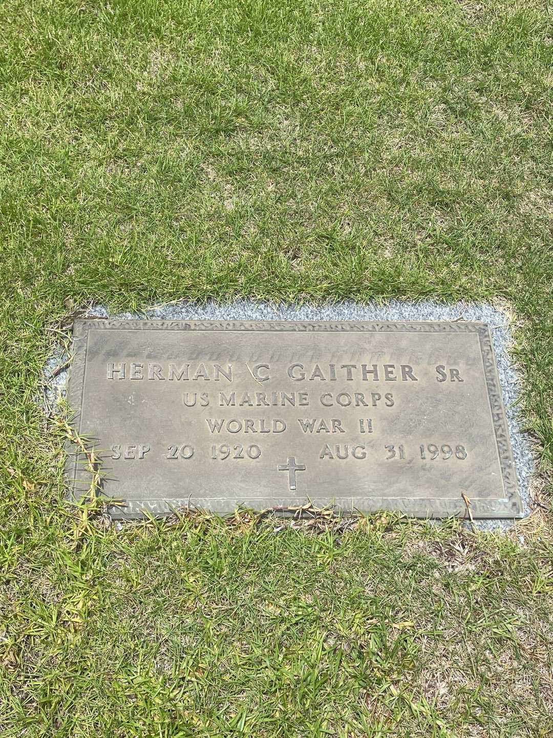 Herman C. Gaither Senior's grave. Photo 3