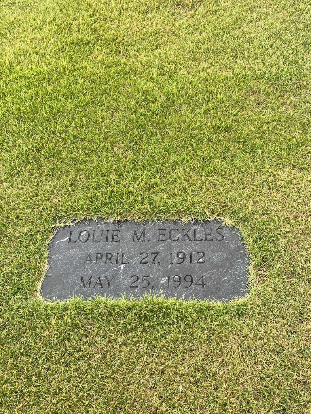 Louie M. Eckles's grave. Photo 3