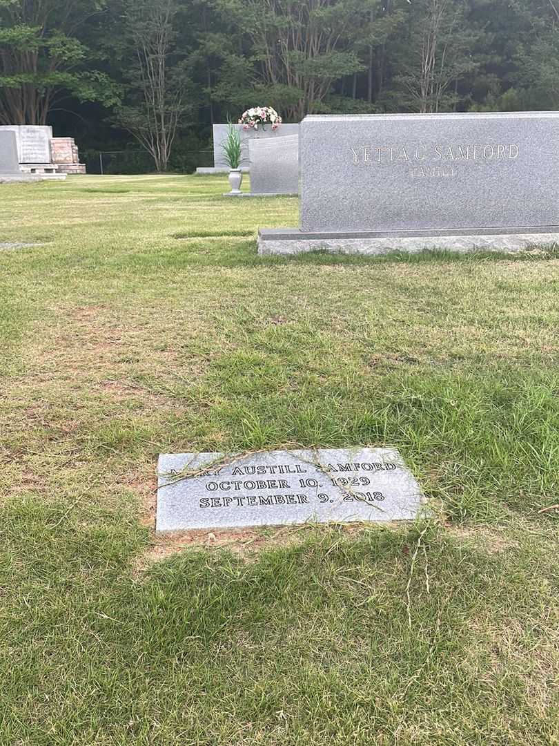 Mary Austill Samford's grave. Photo 2