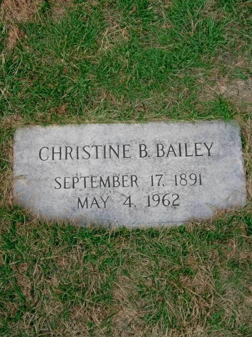 Christine B. Bailey's grave. Photo 3