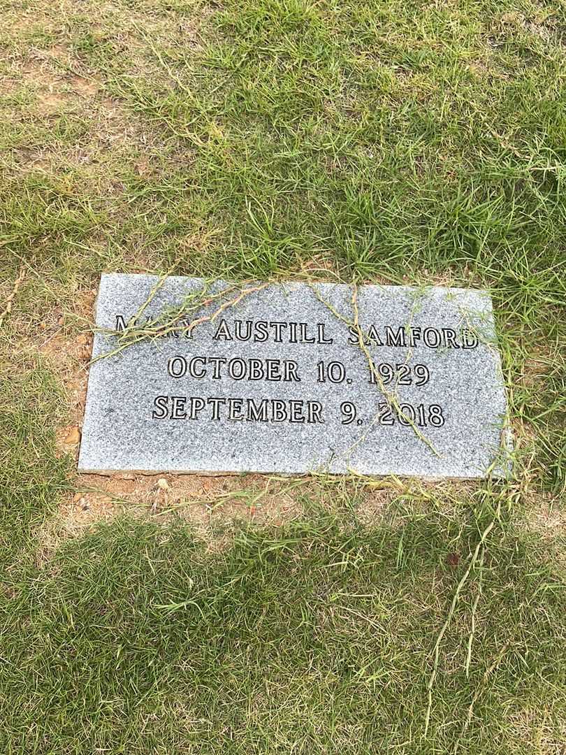 Mary Austill Samford's grave. Photo 3