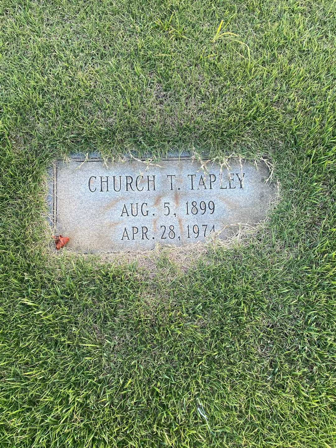 Church T. Tapley's grave. Photo 3