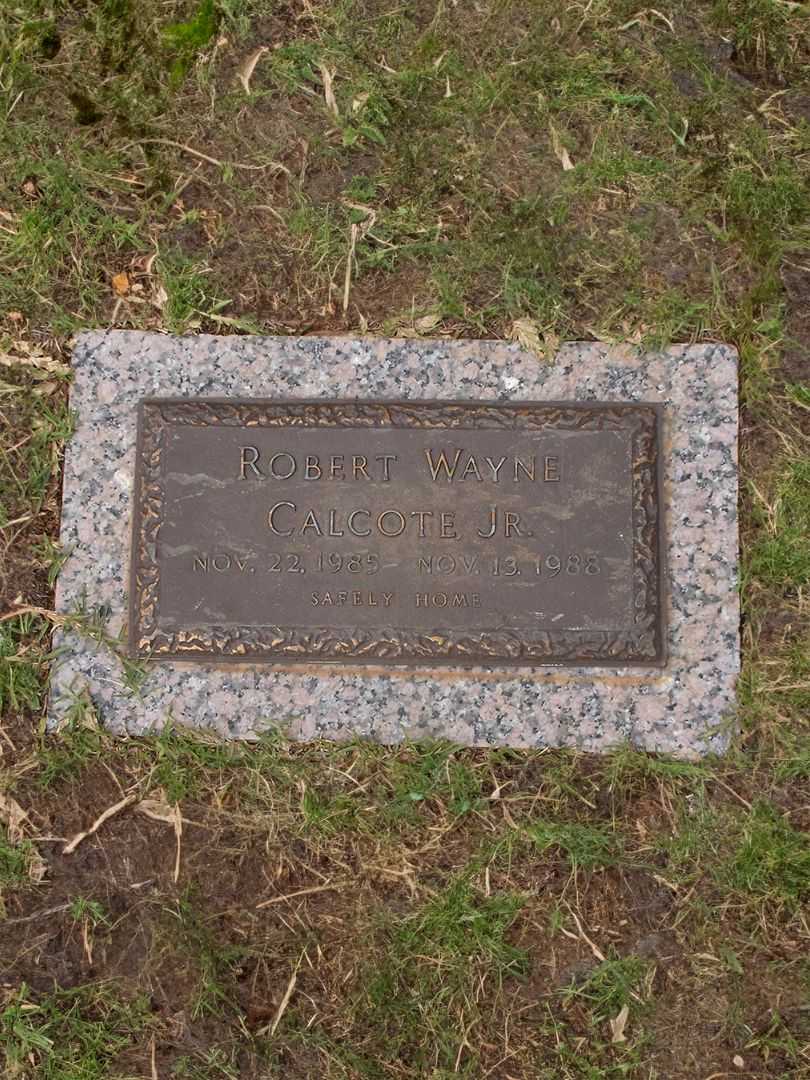 Robert Wayne Calcote Junior's grave. Photo 3