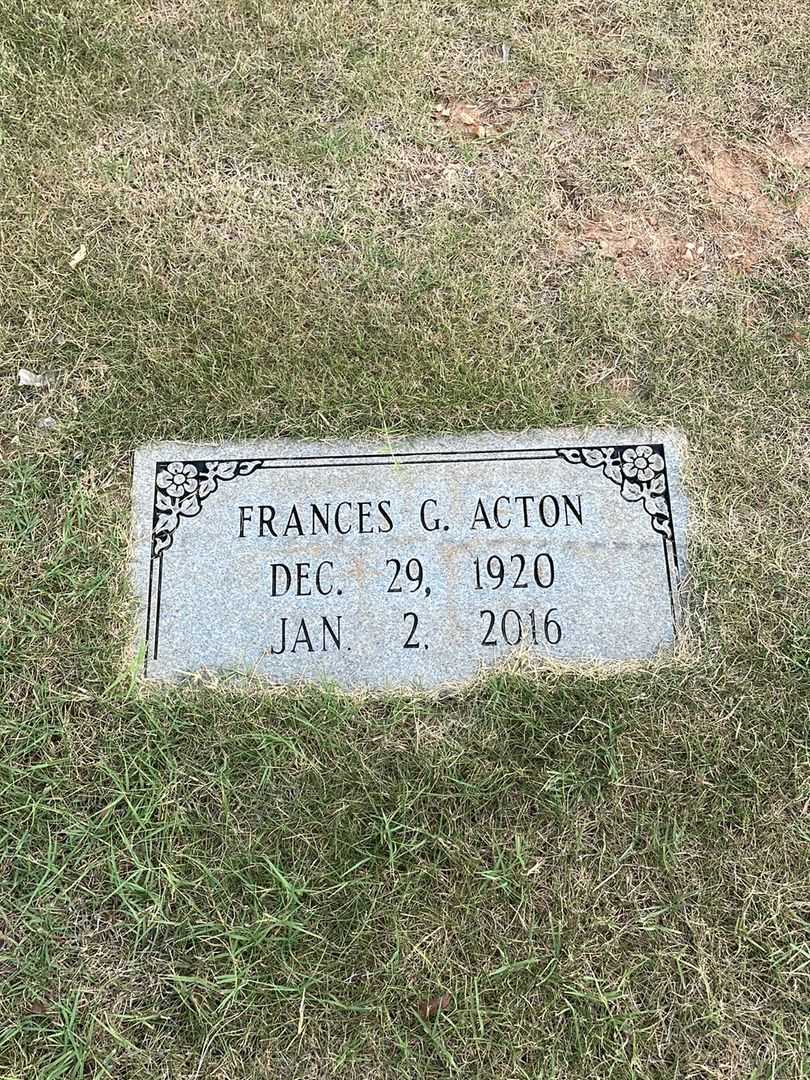 Frances G. Acton's grave. Photo 3