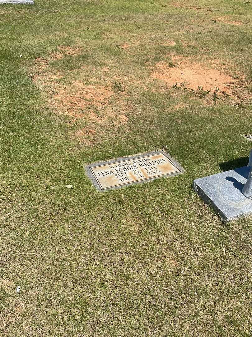 Lena Echols Williams's grave. Photo 2