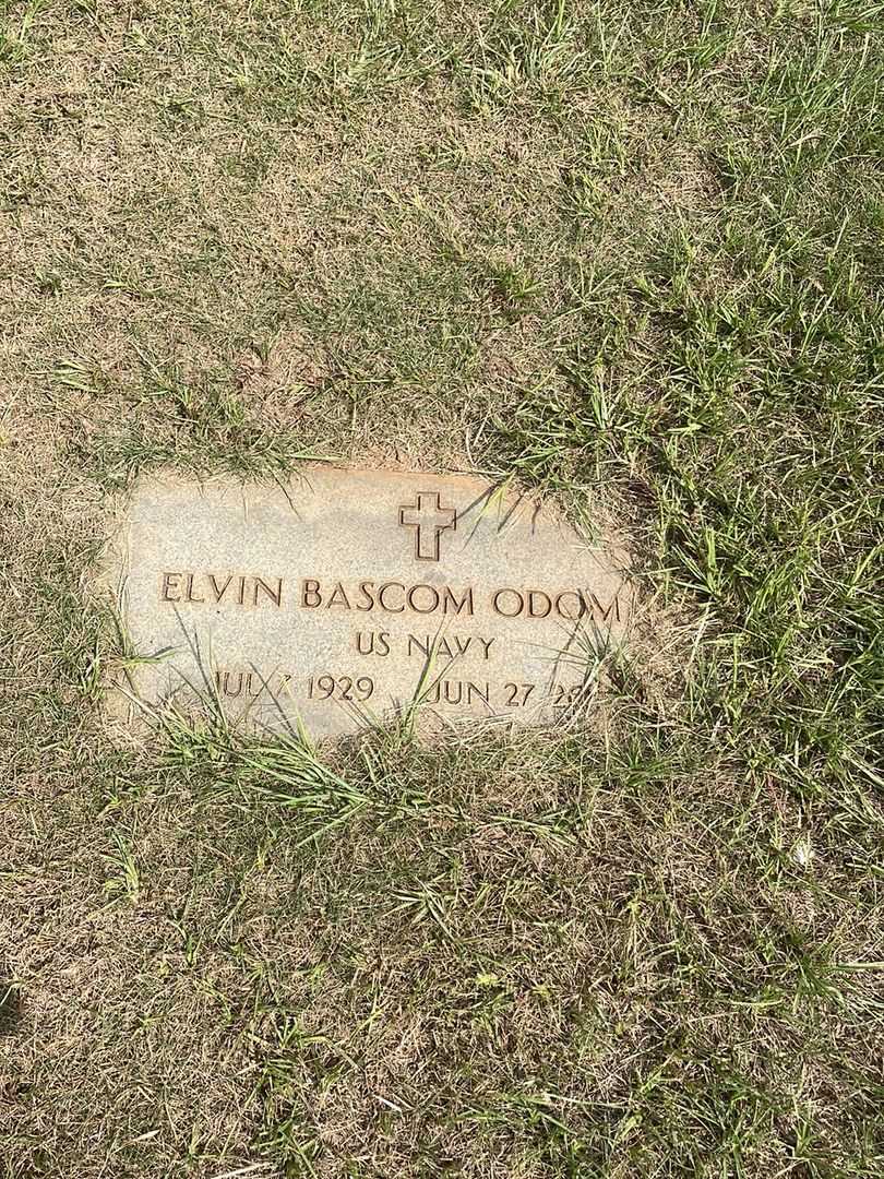 Elvin Bascom Odom Junior's grave. Photo 3