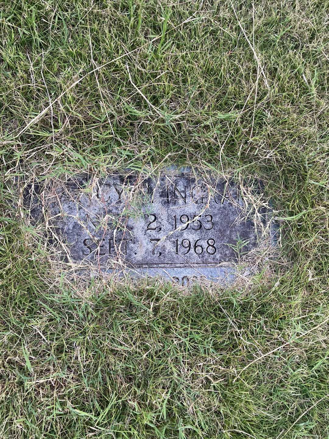 Nancy J. Ingram's grave. Photo 3