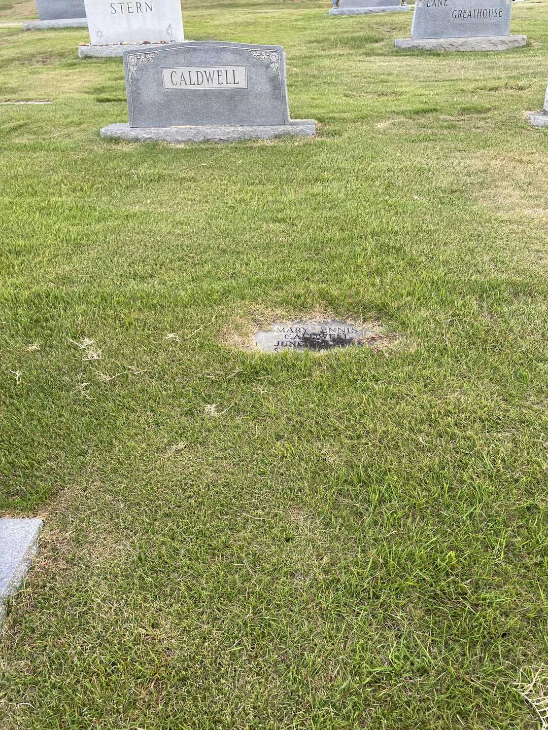 Mary Ennis Caldwell's grave. Photo 2