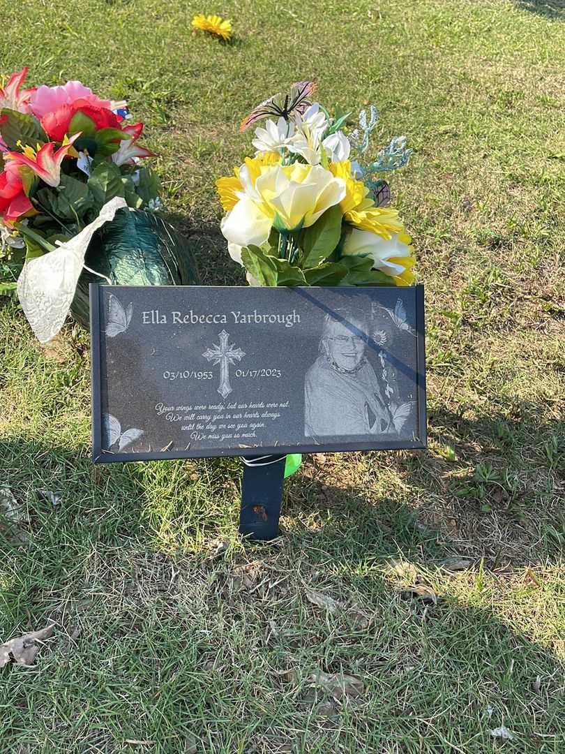 Ella Rebecca "Becky" Yarbrough's grave. Photo 3