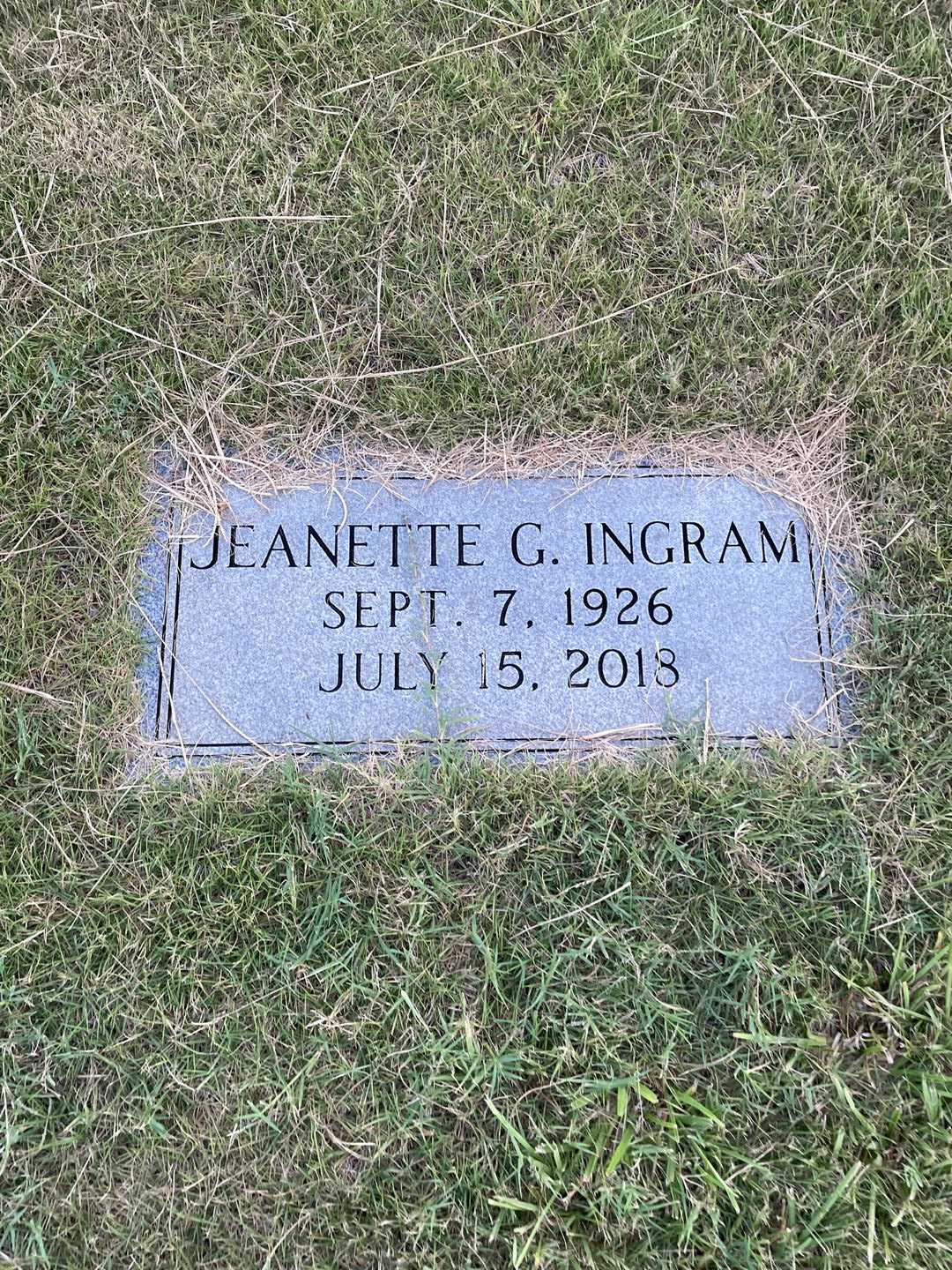 Marian Jeanette G. Ingram's grave. Photo 3