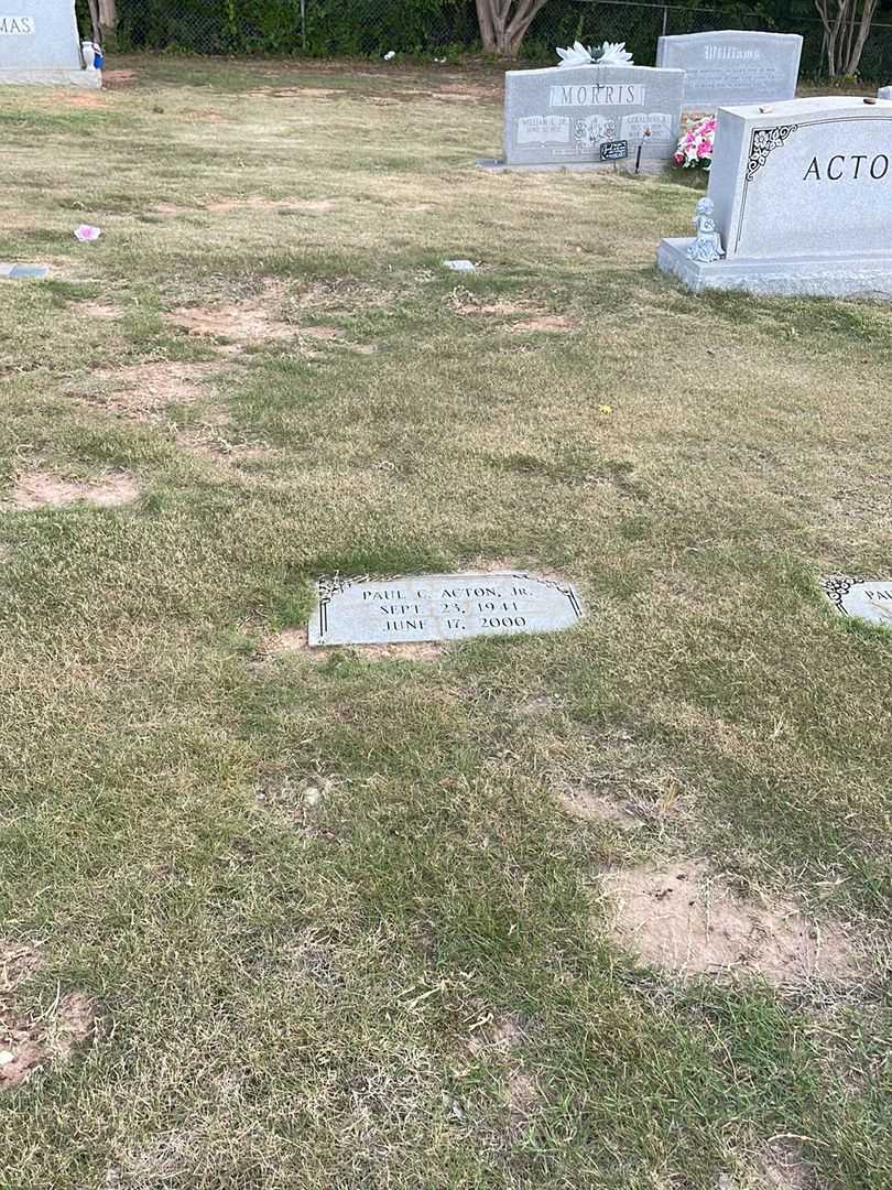 Paul C. Acton Junior's grave. Photo 2