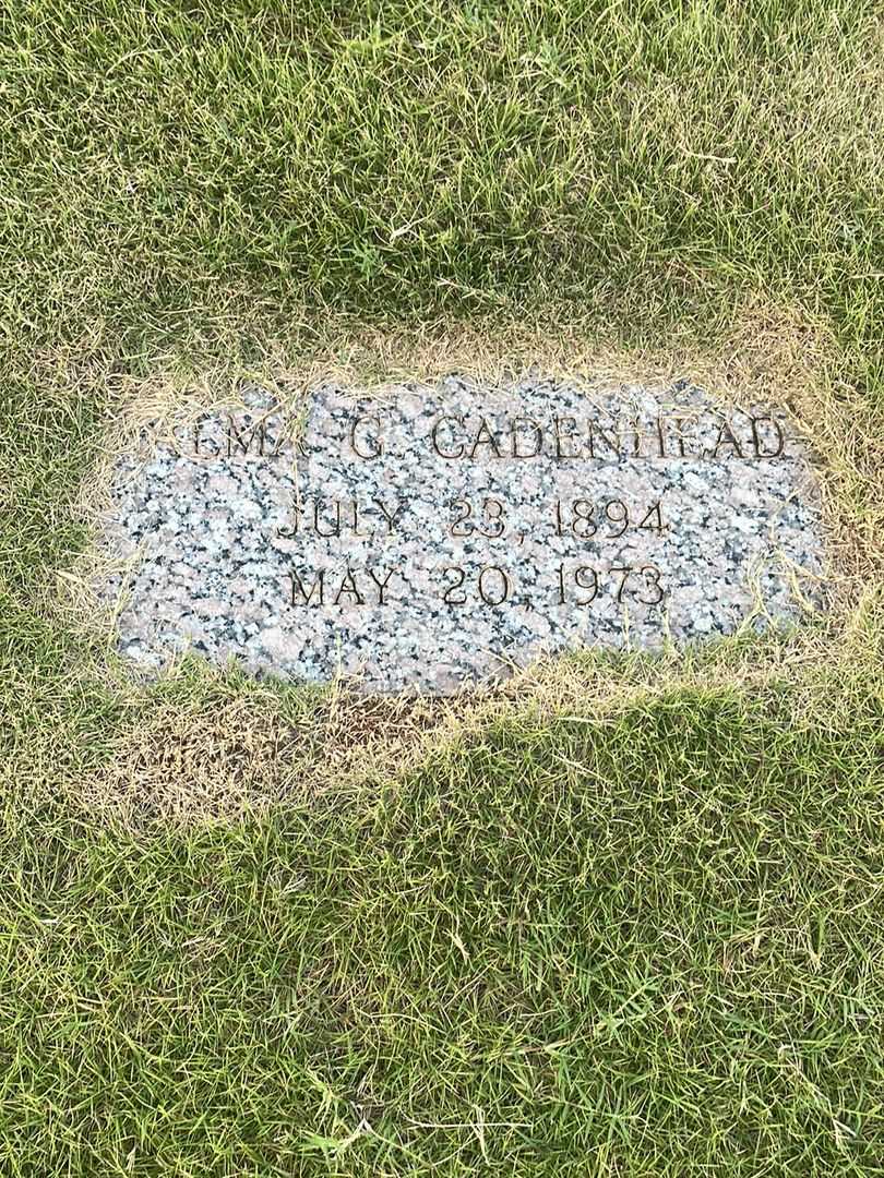 Alma G. Cadenhead's grave. Photo 3