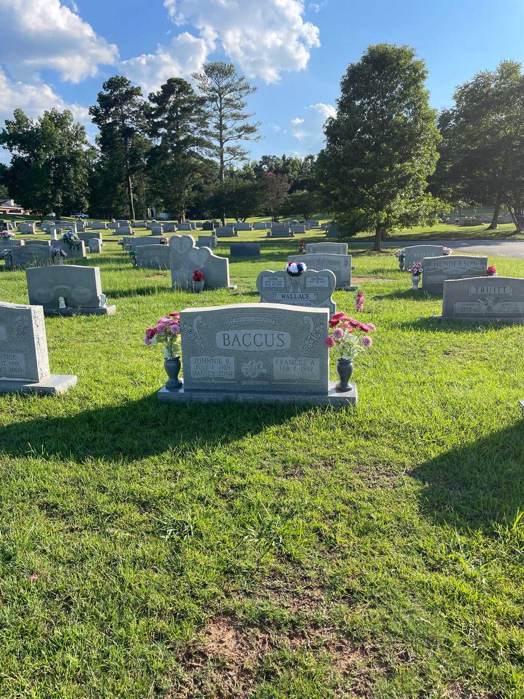 Frances A. Baccus's grave. Photo 2