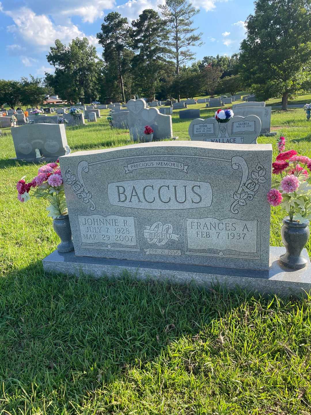 Frances A. Baccus's grave. Photo 1