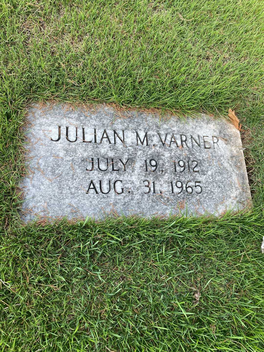 Julian M. Varner's grave. Photo 3